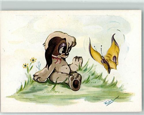 sign. Fieber Hund Purzelbaum Bild 6