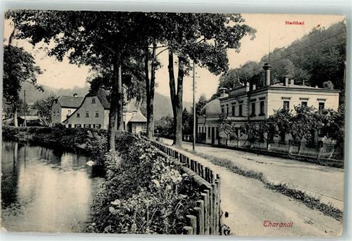 Tharandt 1911 Stadtbad Bach