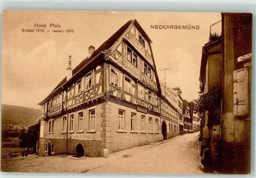 69151 W6903 Neckargemünd - Hotel Pfalz 1579 Fachwerk Weinstube Stadt Athen