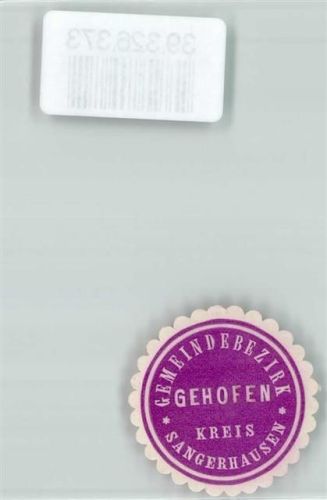 Gehofen Gemeindebezirk Gehofen Kreis Sangerhausen