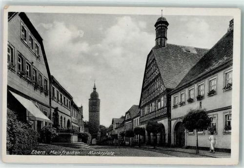 96106 W8603 Ebern - Marktplatz Fachwerkhaus Grautor