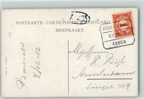 Stadskanaal 1912 Bahnpost Stadskanaal - Assen