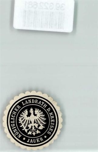 Jauer Königlicher Landrath d. Kreises Adler Schwarz Weiß