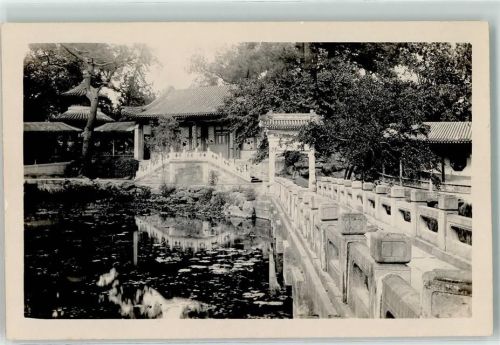 Tempel Pavillon Steinbrücke