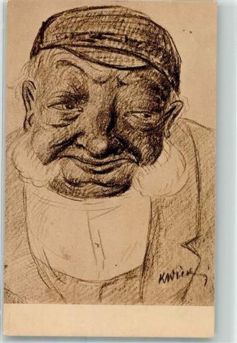1910 sign.Wiese K. Alter Mann