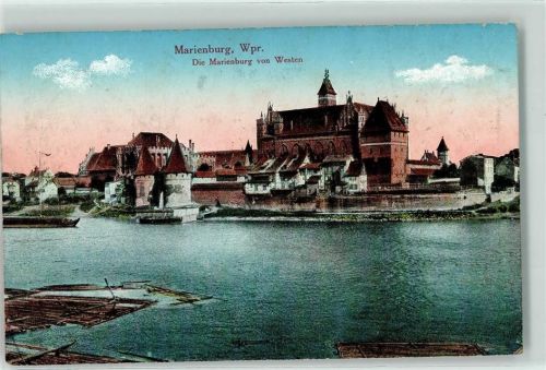 Marienburg 1918 Die Marienburg von Westen