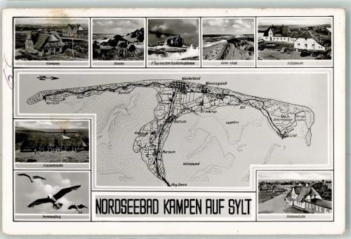 Kampen Eisenbahn Hindenburgdamm Rotes Kliff Kliffende Sturmhaube Möwenflug Landkarte Sylt