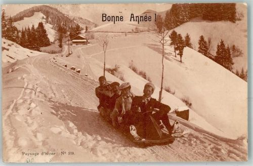 1918 Neujahr Paysage d hiver Nr.519
