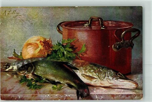 Stilleben Fische Zwiebeln WB SS Nr.6932-3