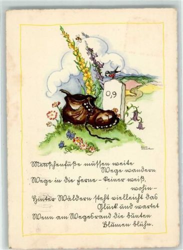 1942 sign. Liesel Lauterborn Wanderschuhe