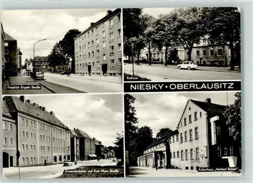 Niesky Friedrich engels-Straße Zinzendorfplatz Kulturhaus Herbert Balzer Rathaus