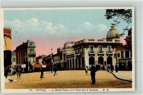 Epinal le Rond Point et le Pont des 4. Nations