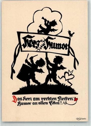 Scherenschnitt Herz Humor Engel Spruch