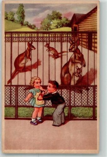 Kanguruh Kinder Puppe Humor Colorprint B Nr.53853-5
