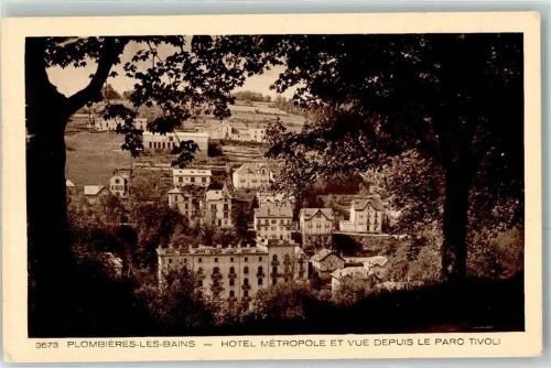 Plombieres-les-Bains Hotel Metropole et vue Depuis le Parc Tivoli