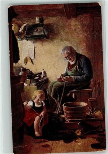 sign.Wagner C. Hoffnungsvoller Enkel Kunstbild Nr.67