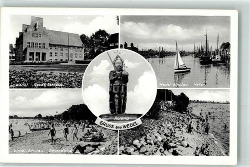 Wedel Skulptur Roland Neues Rathaus Hafen Schulau Strandbad