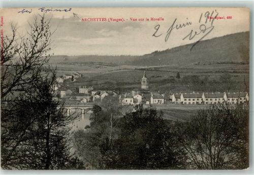 Archettes 1917 Blick zur Moselle