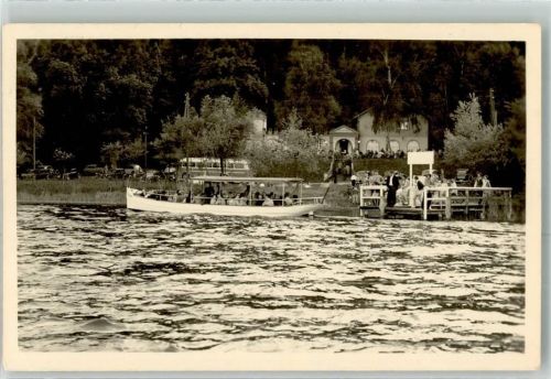 Buckow Gasthaus Fischerkehle am Schermützelsee Omnibus Oldtimer Fahrgastschiff