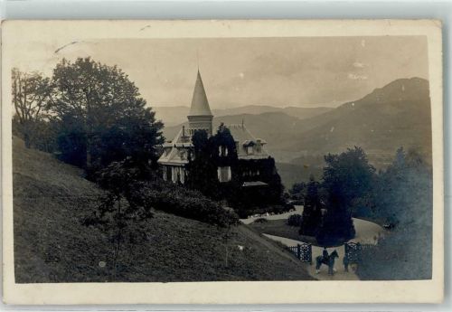 Sentheim 1906 Ort lt. Stempel Turm Tor Pferd