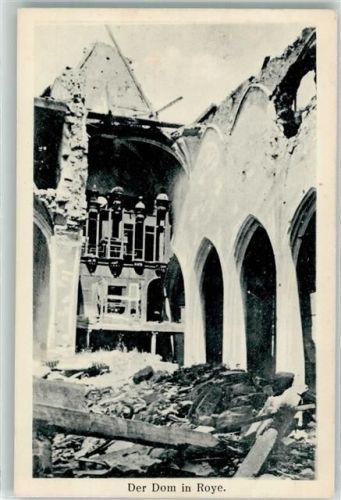Roye 1916 Dom zerstört