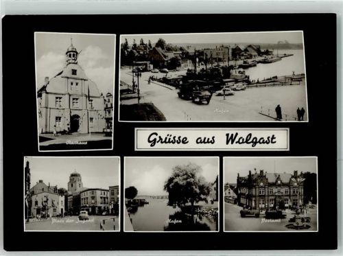 Wolgast Hafen Rathaus Platz der Jugend Postamt