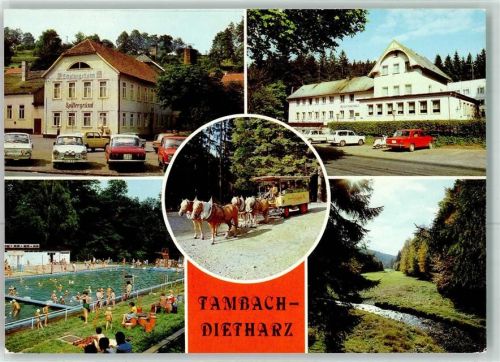 Tambach-Dietharz FDGB-Erholungsheim Spittergrund Gasthaus Rodebachmühle Kutschfahrt Schwimmbad Apfelstädter Grund