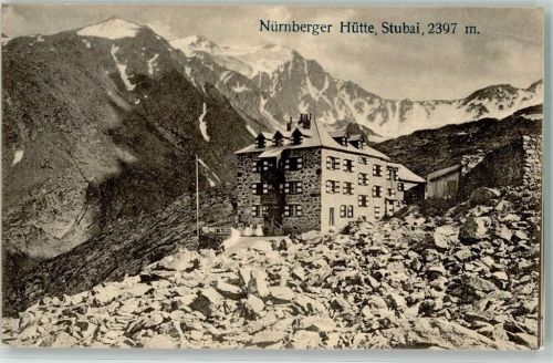 Nürnberger Hütte 1911 mit Hüttenstempel