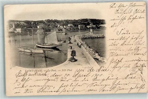 Saint-Jean 1900 Le Port Hafen Schiff Boot Segel