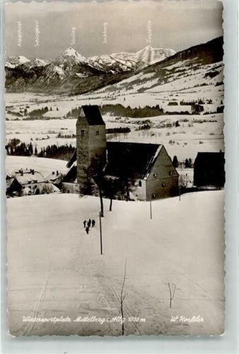 Mittelberg Kirche Maria Rain im Schnee Fotograf Roeßler