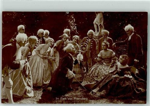 Rheinsberg Szene aus dem UFA-Film Fredericus Rex im Park von Rheinsberg