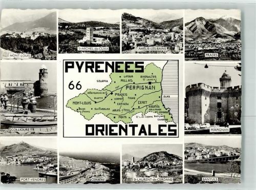 Portvendres Mont Louis St Michel de Cuxa Amelie les Bains Prades Perpignan Collioure Cerbere St. Laurent de Cerdans Banyuls