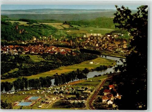 Wertheim Städtisches Schwimmbad Campingplatz Kreuzwertheim und Altes Schloss