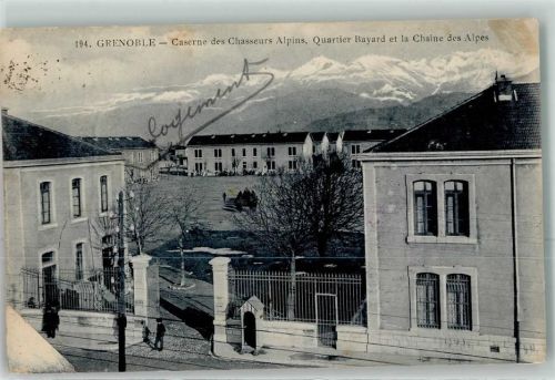 Grenoble 1915 Caserne des Chasseurs Alpins Quartier Bayard et Chaine des Alpes