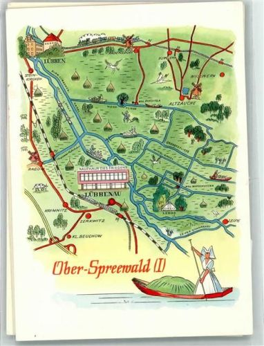 Lübbenau Landkarte Ober-Spreewald