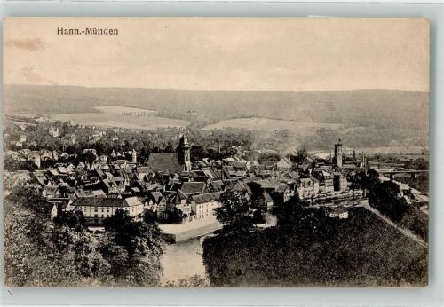 Hann Münden 1916 mit Kirche St. Blasius Feldpost