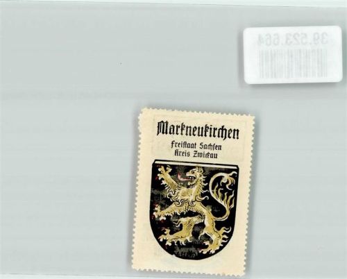 Markneukirchen Siegelmarke Stadtwappen Sammelmarke Kaffee Hag