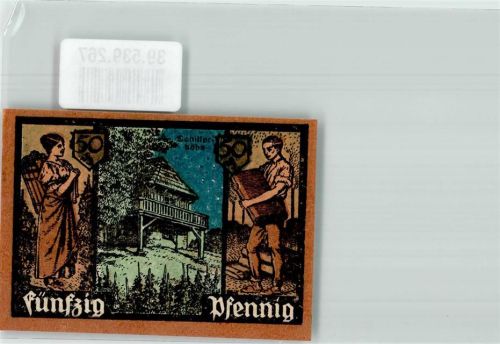 Grünberg 1921 Notgeld 50 Pfennig Schillerhöhe