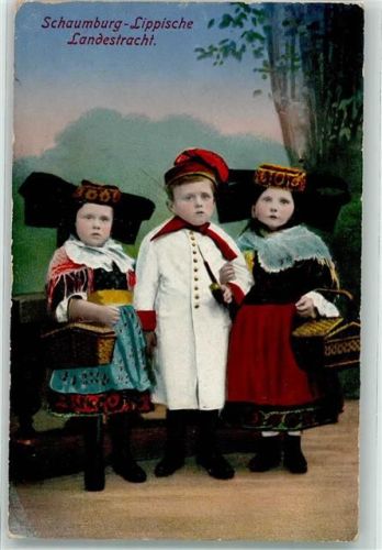 1915 Schaumburg Lippische Kinder Landestracht