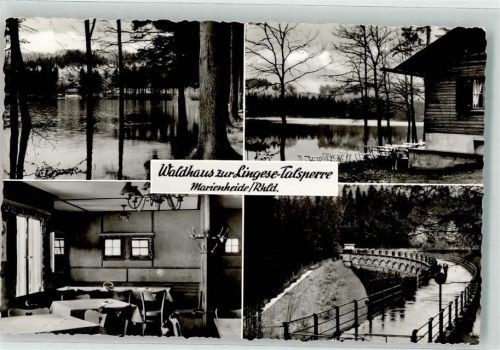 Marienheide 1963 Gasthaus Waldhaus zur Lingese-Talsperre