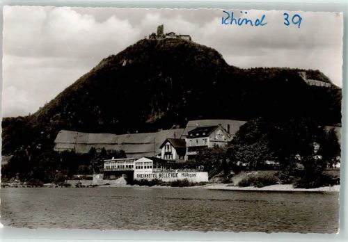 Rhöndorf Rheinhotel Bellevue mit Blick auf Drachenfels