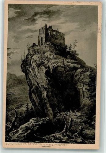 Falkenstein 1921 Burg Ruine