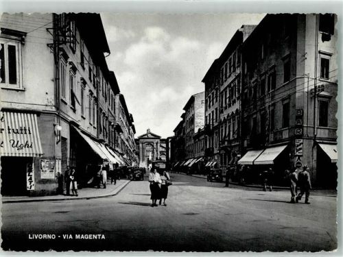 57100 Livorno 1957 Foto AK Via Magenta