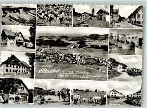 87452 W8966 Altusried Gebrauchsspuren Gasthaus zur Post Gasthaus zum Rössle Hauptstrasse Käserei