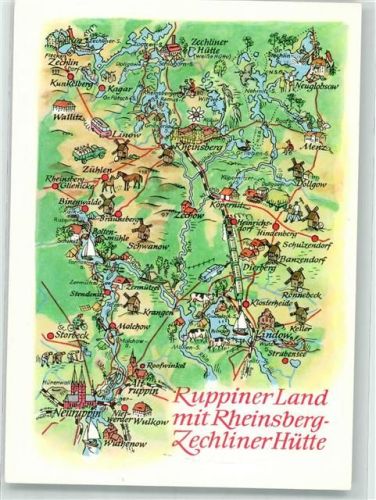 Rheinsberg Landkarte Ruppiner Land