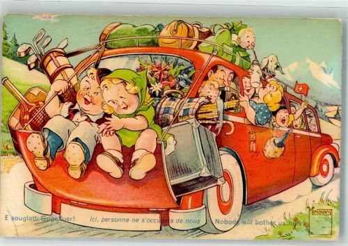 Auto Familienausflug Golfschläger Tennisschläger Serie Nr. 100