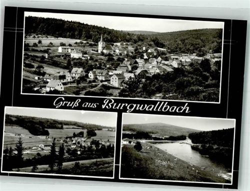 Burgwallbach mit Burgwallbacher See Kirche Heilige Dreifaltigkeit