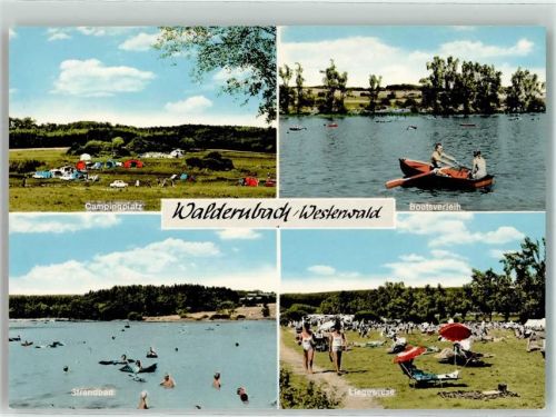 Waldernbach Campingplatz Bootsverleih Strandbad Liegewiese Ruderboot Telt Sonnenschirm