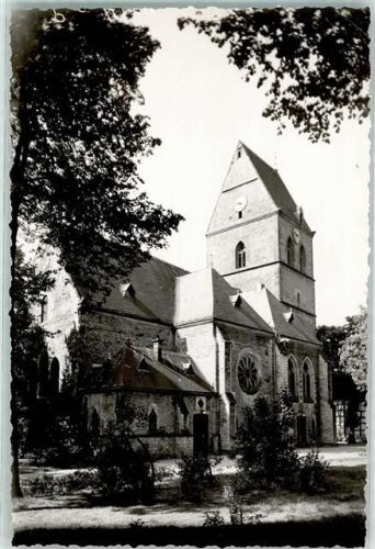 Halle Evangelische Kirche Ort handschriftlich Foto Original aus Archiv eines Ansichtskartenverlags