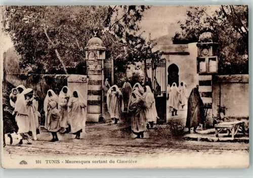 Tunis Tracht Friedhof Maurische Frauen